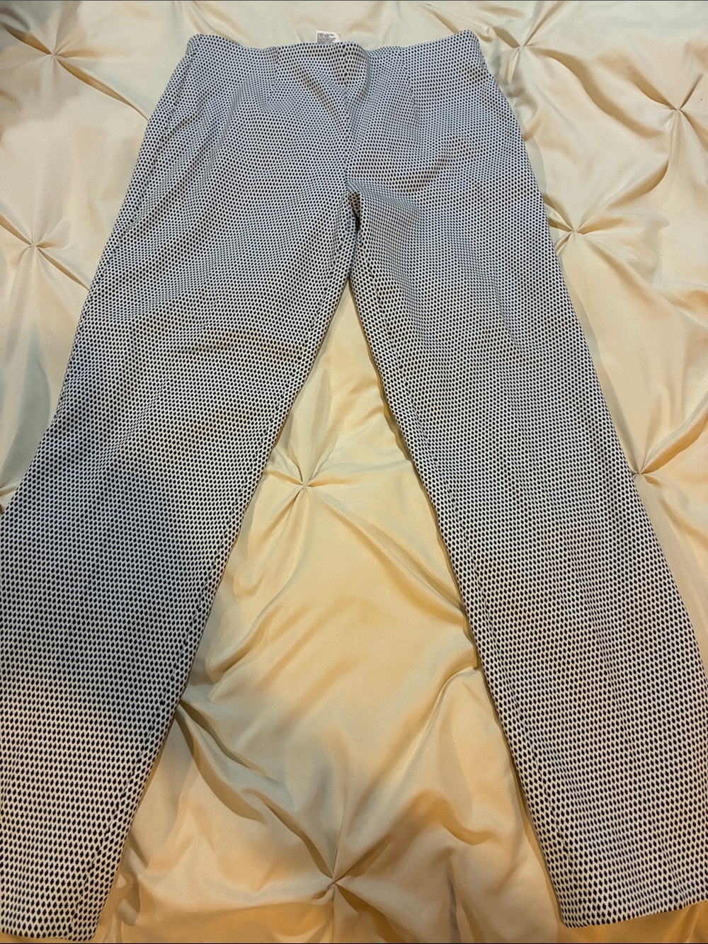 Black & White Micro-Pattern Women’s Stretch Pants